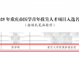 【喜报】营养科余慧青教授团队陈梦婷博士入选2025 年重庆市医学青年拔尖人才项目